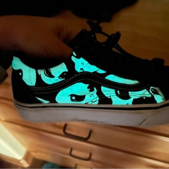 Vans Old Skool 'Alien Ghosts VN0A4BV5TB1 Rare GLOW IN THE DARK! - Picture 8 of 9